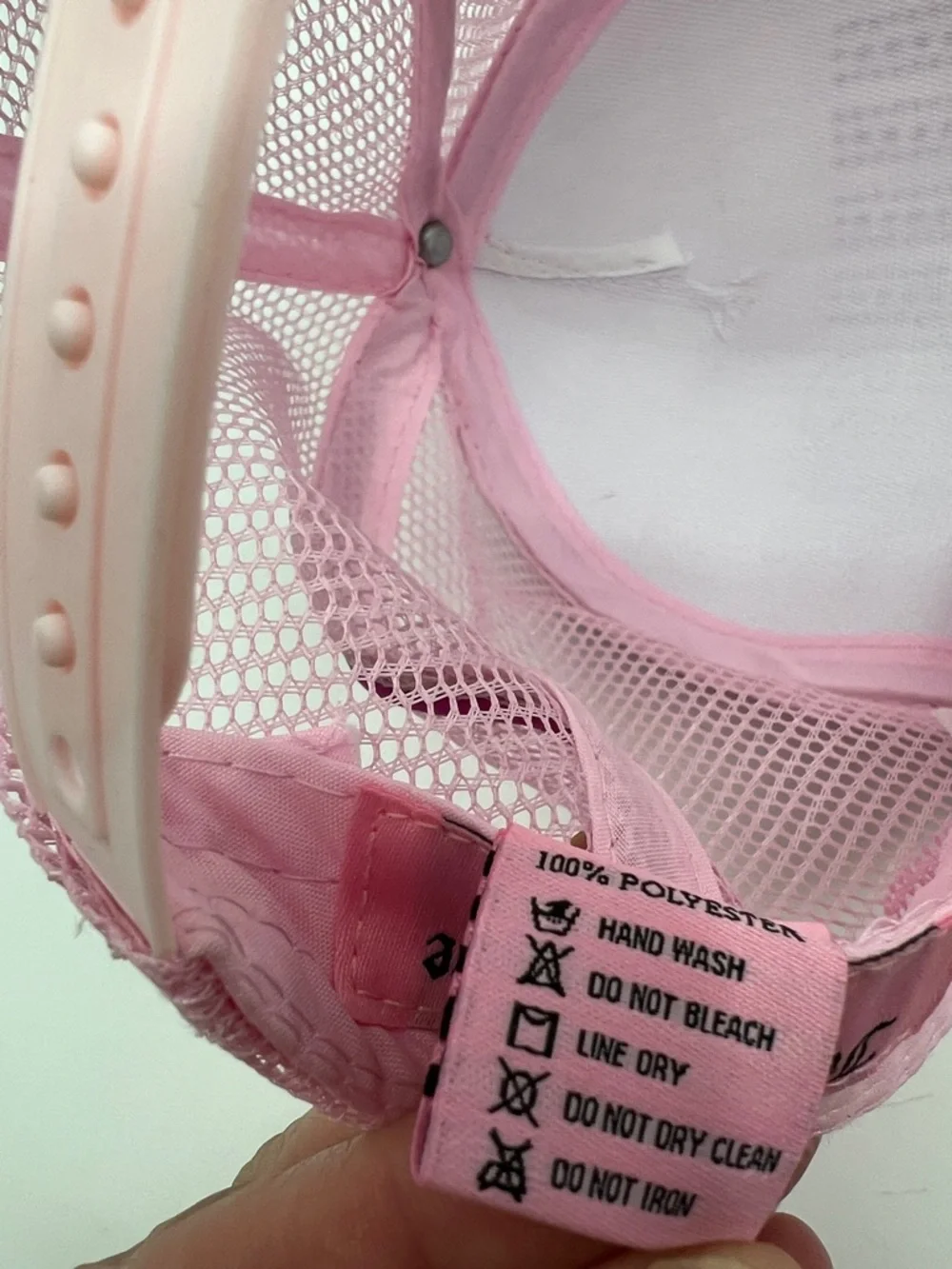 Juicy Couture Kid’s Baseball Cap Pink Velour with Jeweled Logo Trucker Mesh